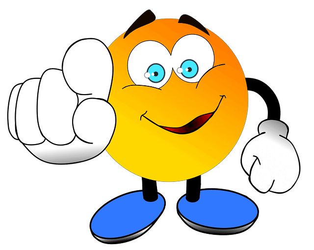 Smiley pointing
