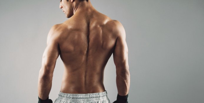 Man with boxing gloves undress